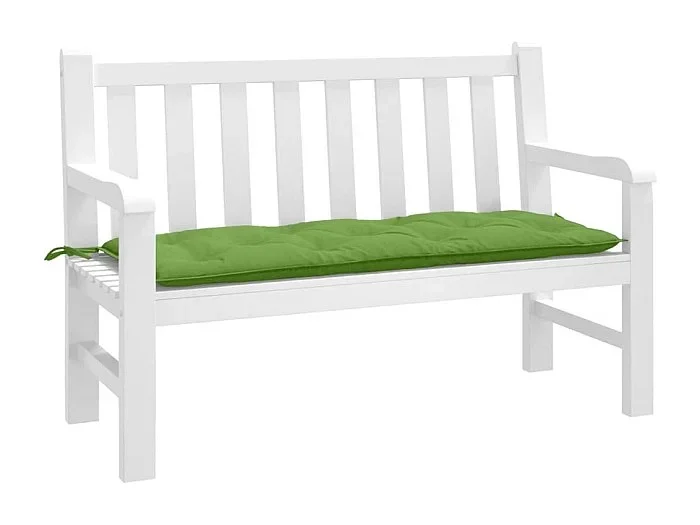 Cojín para banco de jardín tela verde melange 120x50x7 cm ES406469