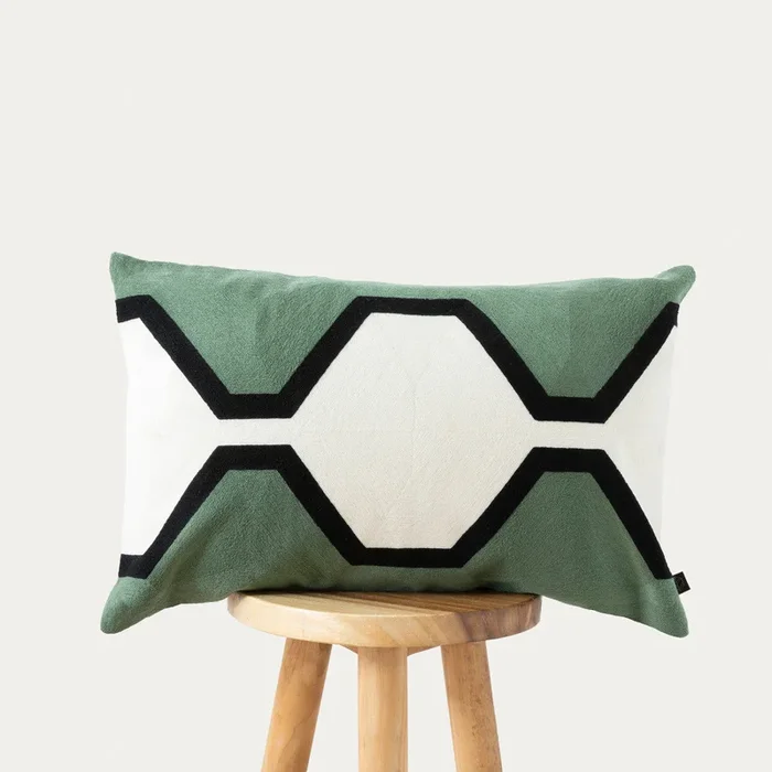 Cojín verde Nassau Verde – Kenay Home