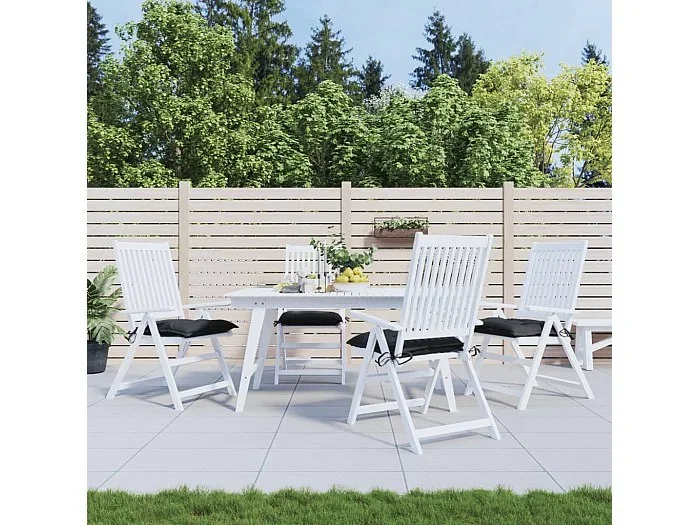 Cojines de palets de jardín 4 uds tela Oxford negro 50x50x7 cm ES821304