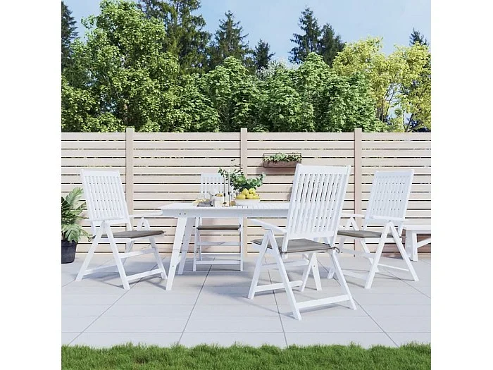 Cojines de silla de jardín 4 uds tela gris 40x40x3 cm ES453804