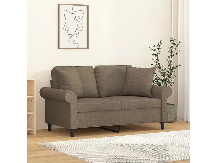 Cojines decorativos 2 uds tela gris taupe 40×40 cm ES600562