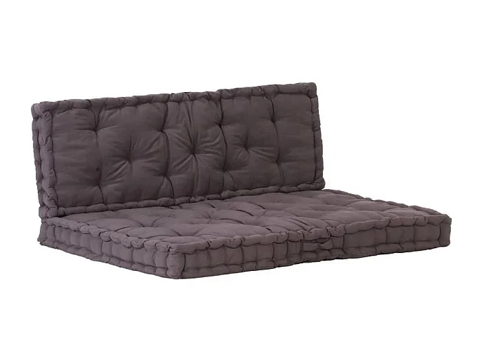 Cojines para muebles de palets 2 unidades algodón antracita