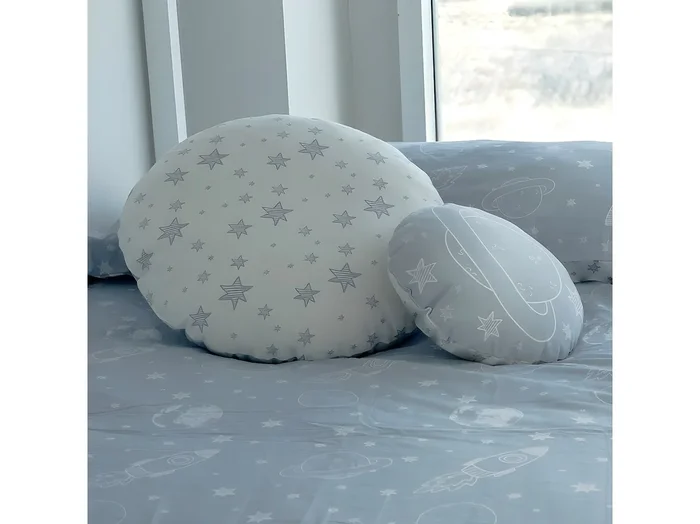 Cojines set de 2 algodón azul 30×30/50x50cm