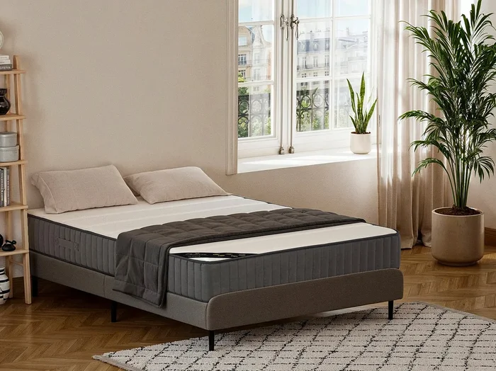 Colchón de 140 x 200 cm híbrido muelles ensacados con 7 zonas de apoyo y espuma de alta resiliencia de 26 cm de grosor – AUDACE de PALACIO