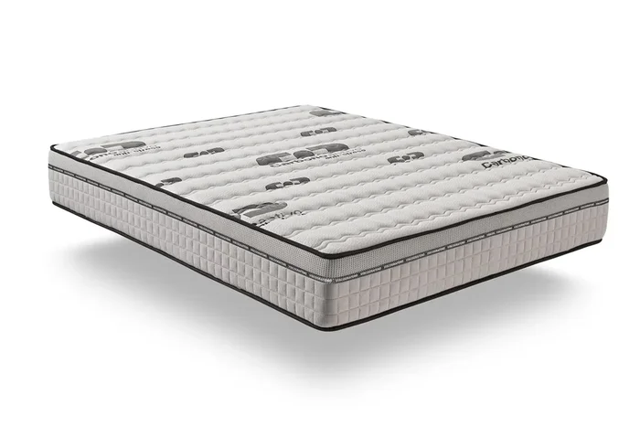 Colchón Visco-carbone 135×190 cm – Espuma HR – Blue Latex – Muy grueso 30 cm, Gel Memory Foam, 7 Zonas, Antiestrés – Reversible Cara Invierno/Verano