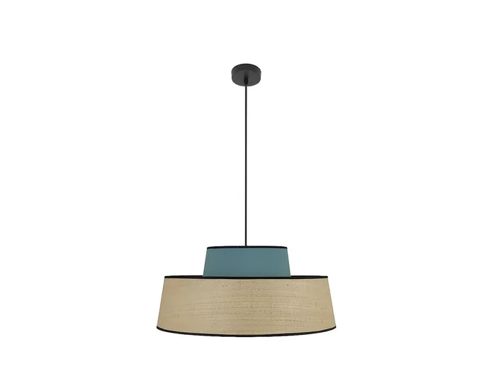 Colgante Modelo Jia Natural/turquesa De 1 Luz