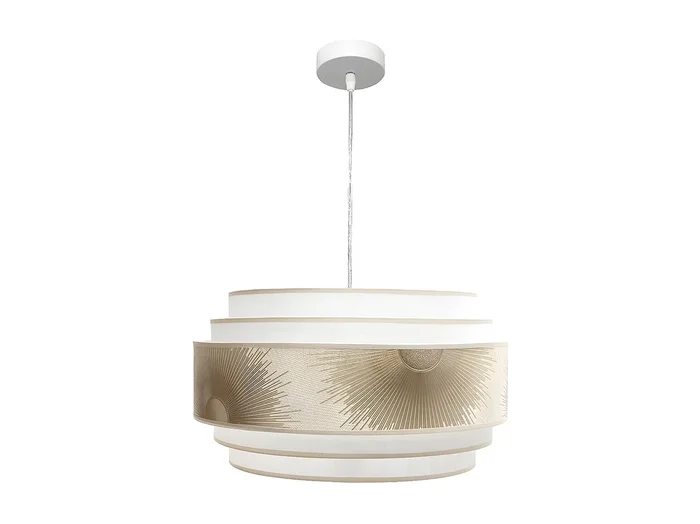 Colgante Nepal Blanco De 3 Luces Con Pantalla