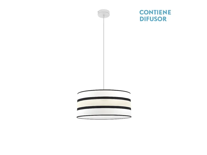 Colgante Tricolor Blanco/beis/negro Modelo Karla