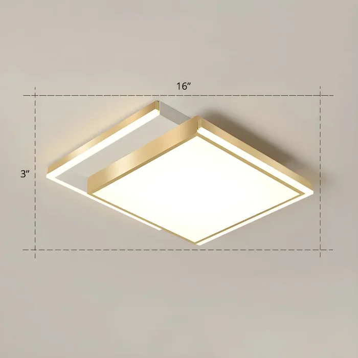 Color Dorado Luminaria de Techo Empalme de Metal LED Lámpara de Techo Empalme Modernista para Sala – 110 A 120 V Dorado 40,64 cm Luz cálida