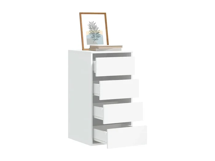Cómoda de esquina blanca 40x41x76 cm de madera contrachapada