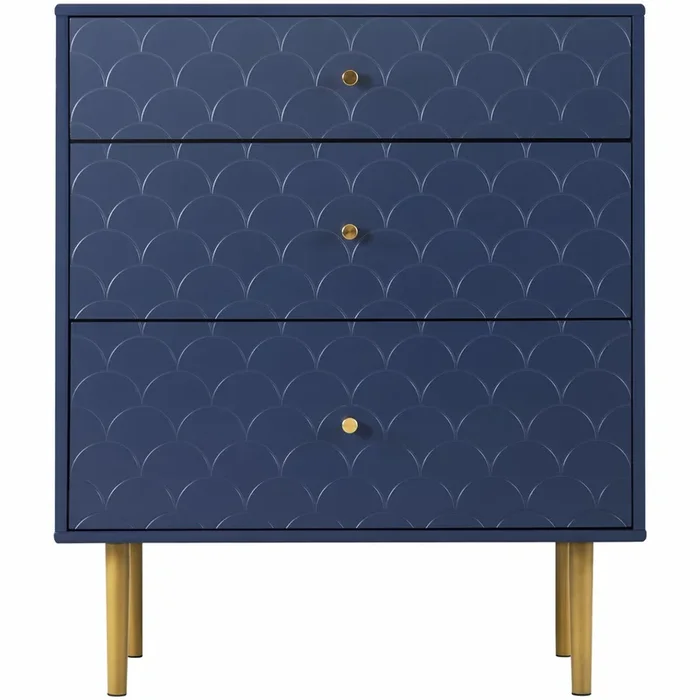 Cómoda Ragement para dormitorio – 3 cajones – azul oscuro