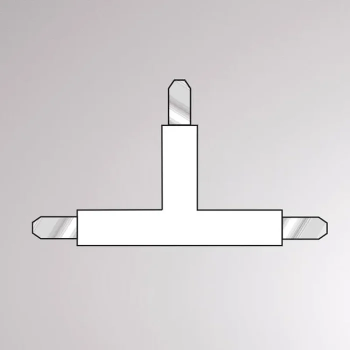 Conector en T para riel bifásico Volare, blanco