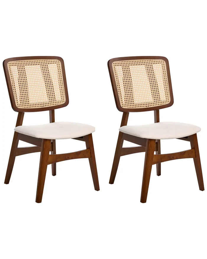 Conjunto de 2 sillas de comedor ALCOVA Madera Marrón