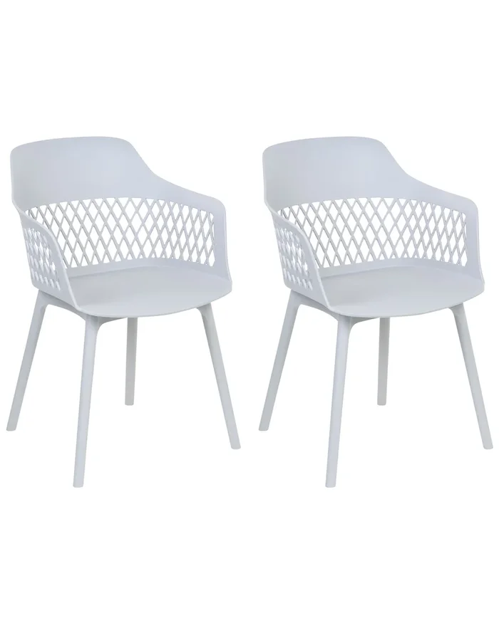 Conjunto de 2 sillas de comedor ALMIRA Gris claro