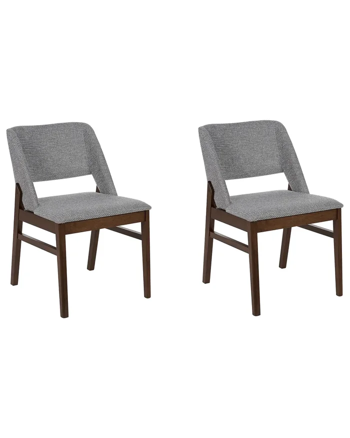 Conjunto de 2 sillas de comedor BELLA Gris claro