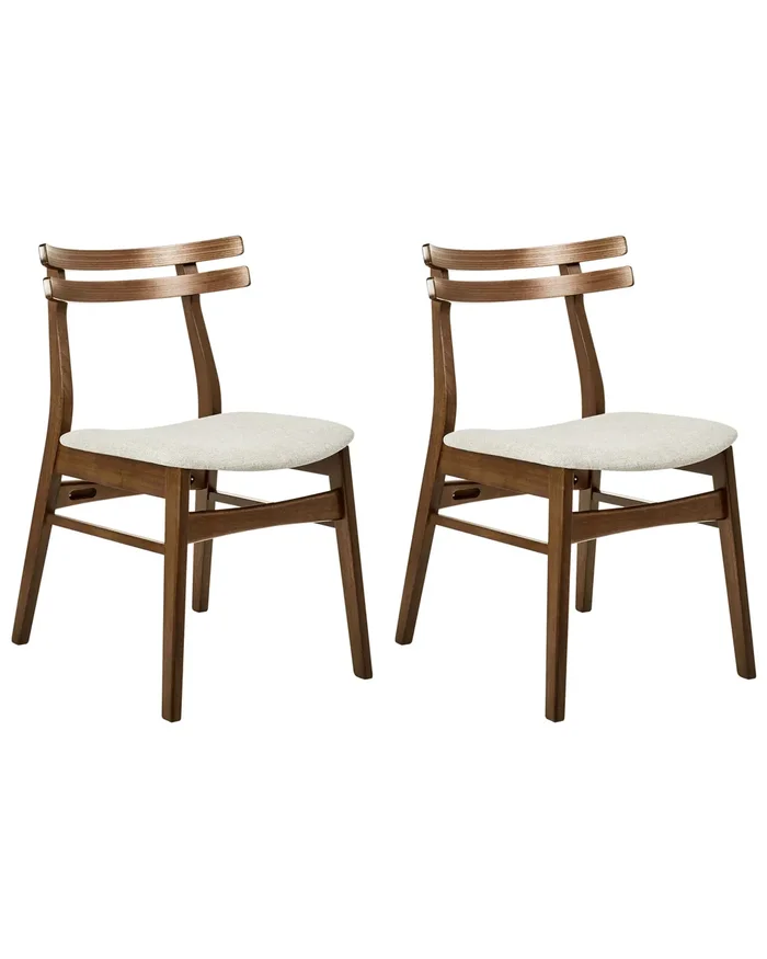 Conjunto de 2 sillas de comedor CYNTHIANA Madera Beige claro