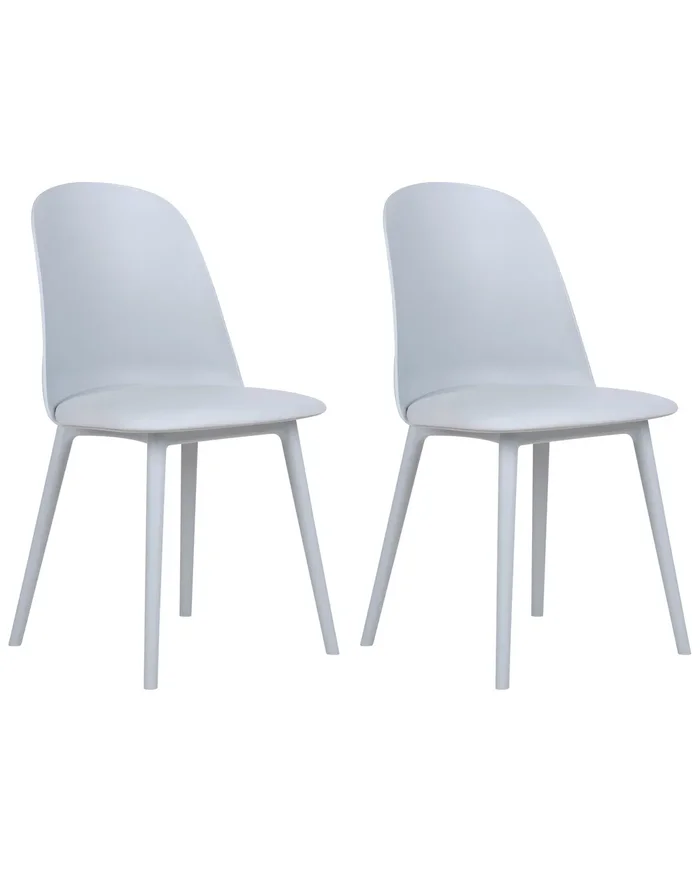 Conjunto de 2 sillas de comedor FOMBY Azul claro