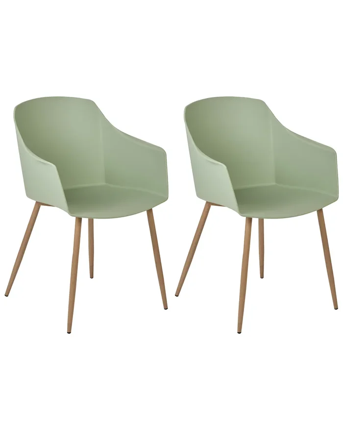 Conjunto de 2 sillas de comedor FONDA II Verde claro