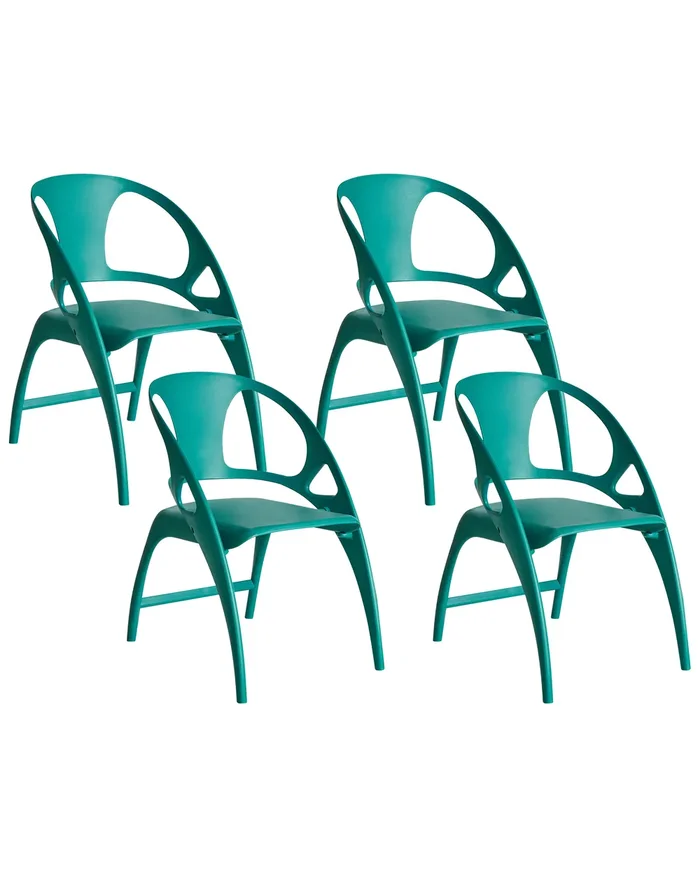 Conjunto de 4 sillas de jardín plegable NEMI Verde azulado