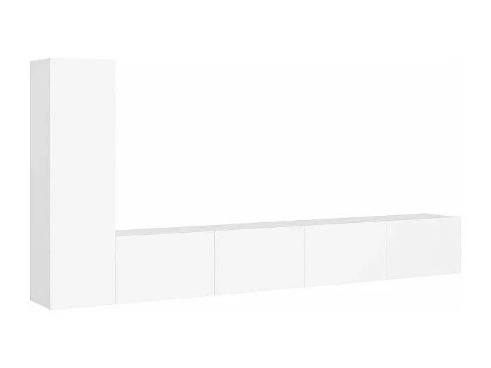 Conjunto de muebles mueble aparador TV televisión salón dormitorio salón 3 piezas blanco madera contrachapada 02_0024467