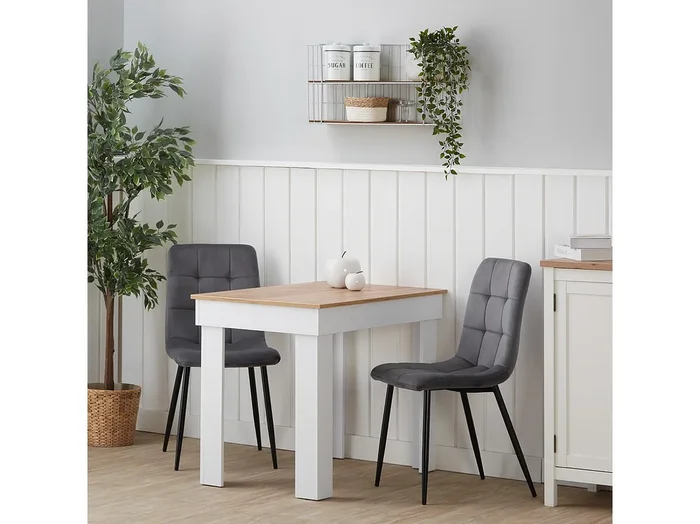 Conjunto de sillas de comedor 43.5x88x50 cm Gris Sillas Eames