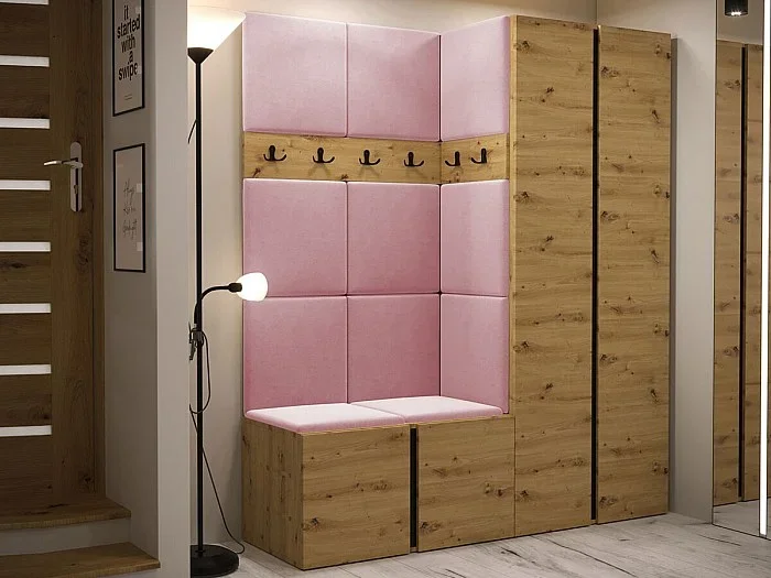 Conjunto pasillo Hartford 266, 186x158x46cm, Roble Artisan, Aglomerado laminado Tapiz