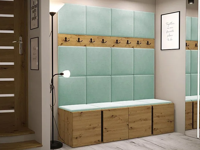 Conjunto pasillo Hartford 268, 186x168x46cm, Roble Artisan, Aglomerado laminado Tapiz