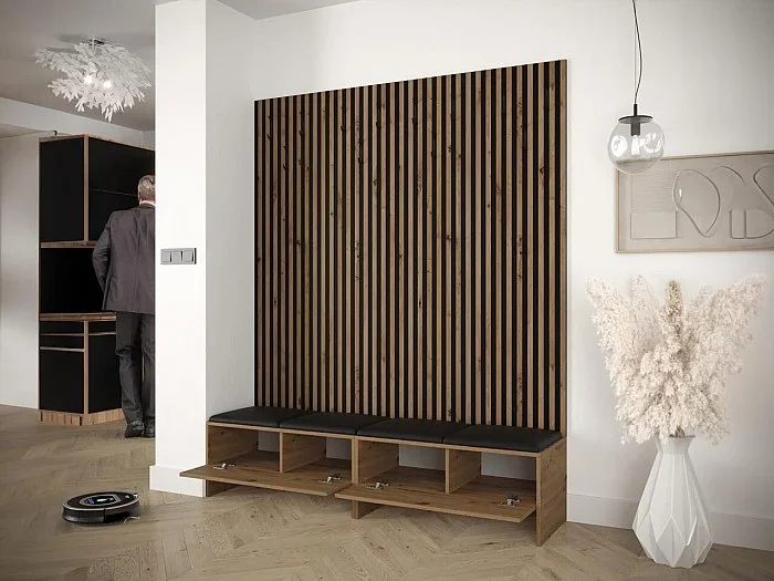 Conjunto pasillo Hartford 485, 206x170x44cm, Tapiz Aglomerado laminado, Colocada