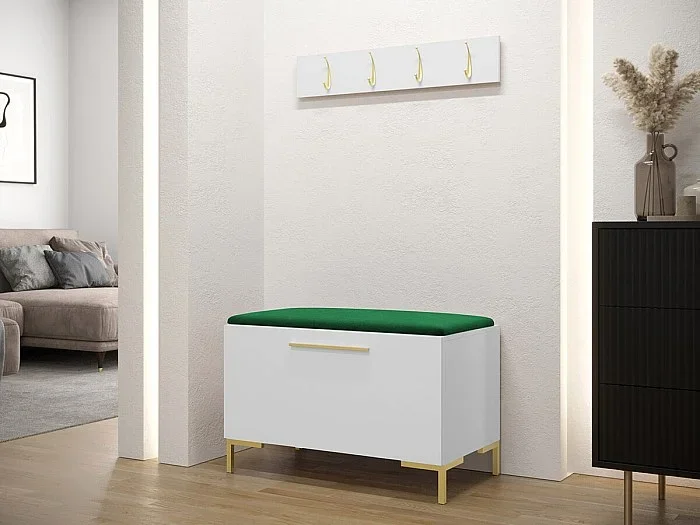 Conjunto pasillo Hartford F108, 84x44cm, Blanco, Aglomerado laminado Tapiz