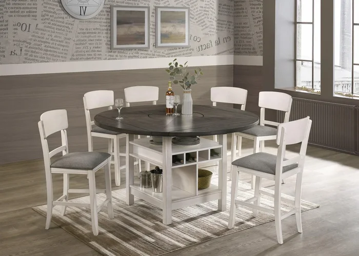 Conner Chalk and Gray Counter Height Dining Set