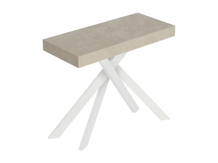 Consola extensible 90×40/300 cm Saki Premium patas blanco cachemir