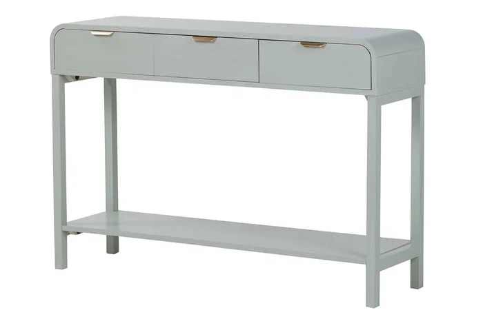 Consola Madera Verde / Dorado 110x75x32 cm