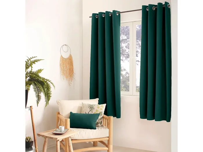 Cortina ocultante unida con 8 ollaos 140 x 180 cm