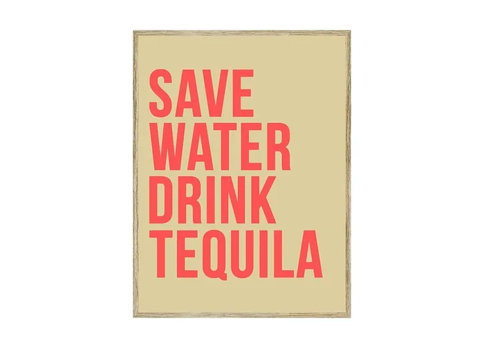 Cuadro deco art SAVE WATER 40x50cm marca MARCOMUEBLE