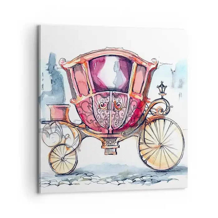 Cuadro sobre lienzo – Impresión de Imagen – ¿A la boda o al baile? – 60×60 cm