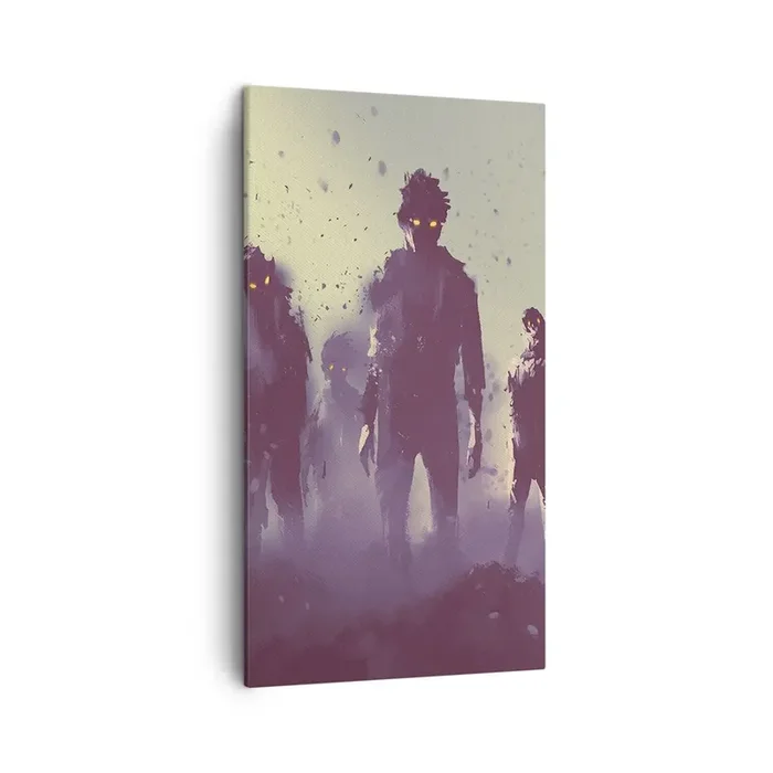 Cuadro sobre lienzo – Impresión de Imagen – ¡Cuidado! Aquí vienen – 45×80 cm