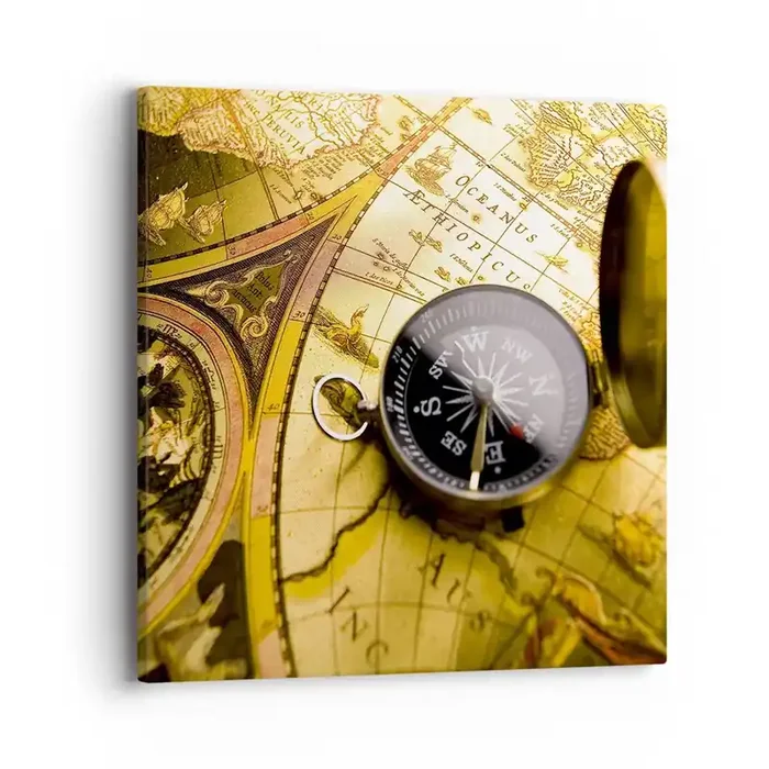 Cuadro sobre lienzo – Impresión de Imagen – ¿Hasta el fin del mundo? – 40×40 cm