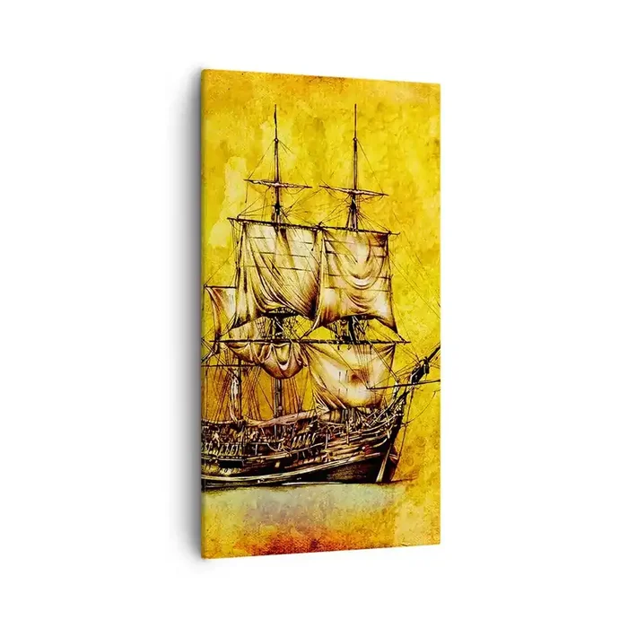 Cuadro sobre lienzo – Impresión de Imagen – ¡Rumbo a la isla Tortuga! – 55×100 cm
