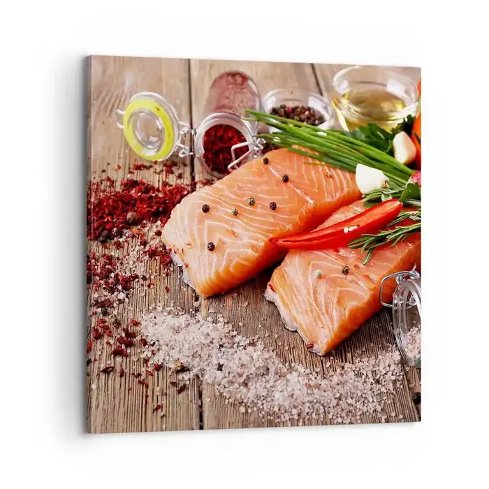 Cuadro sobre lienzo – Impresión de Imagen – Una aventura noruega en la cocina – 60×60 cm