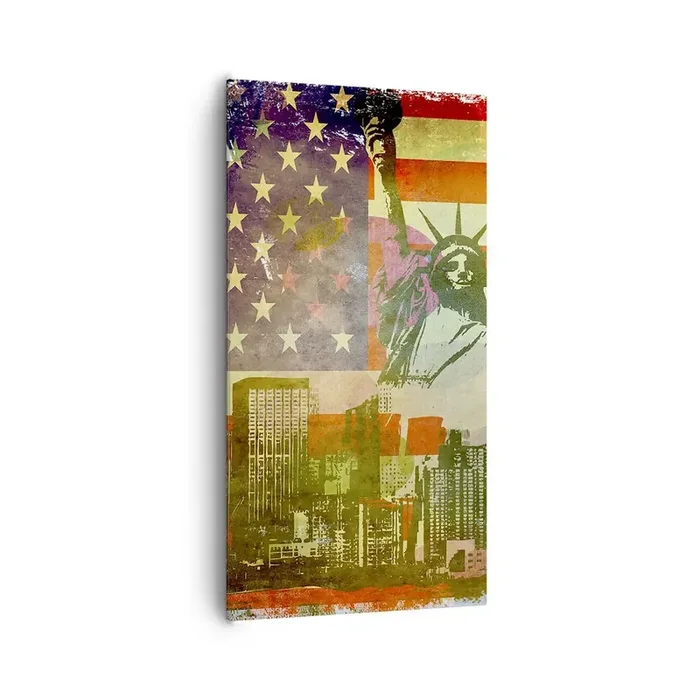 Cuadro sobre lienzo – Impresión de Imagen – ¡Viva América! – 65×120 cm