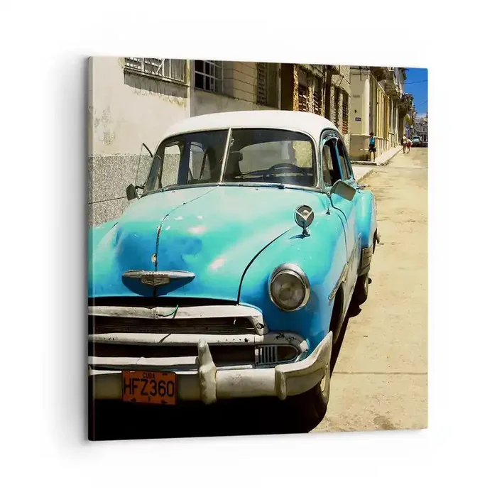 Cuadro sobre lienzo – Impresión de Imagen – ¡Viva Cuba! – 60×60 cm
