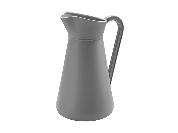 Cubo de basura de cocina de 5L gris guijarro con asa y pico vertedor