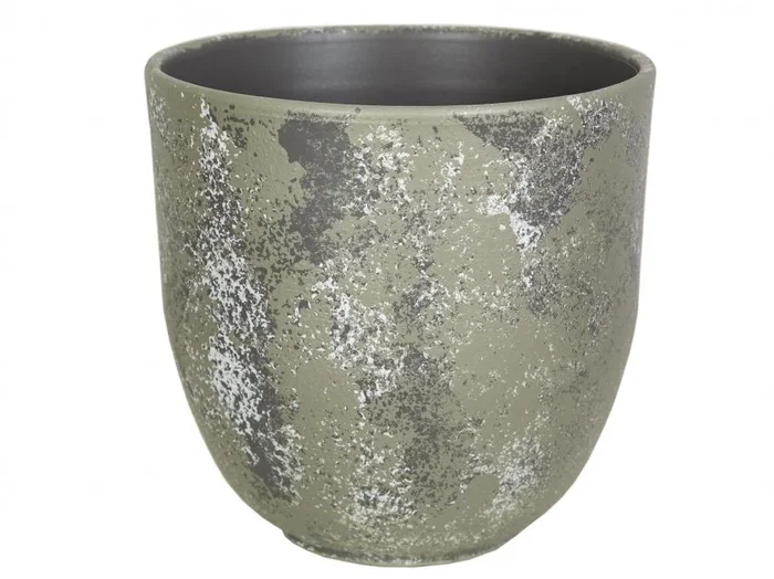 Cubremaceta Ceramica Antique Gris