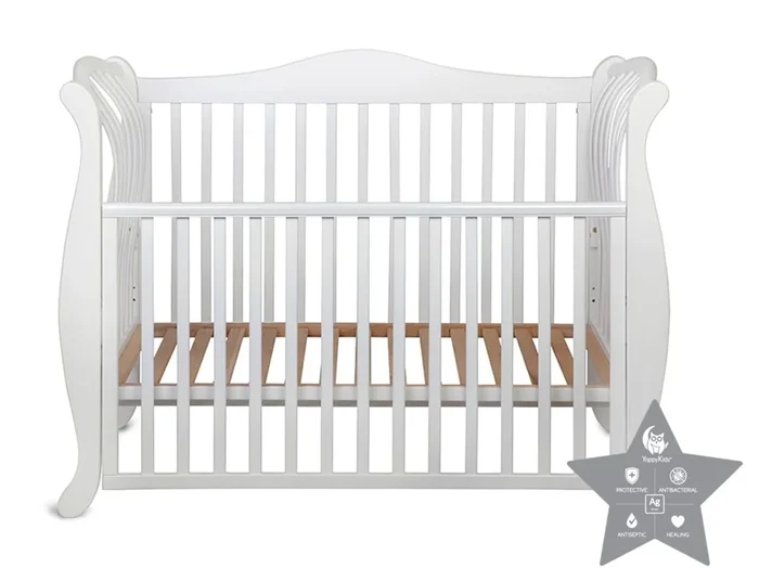 Cuna para bebé 120x60cm YappyLa Le – blanca con base ajustable