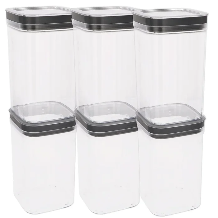 Curver Pack 6 botes plástico herméticos multiusos (1,8L)