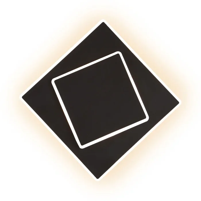 Dakla aplique de pared LED, negro, 18×18 cm