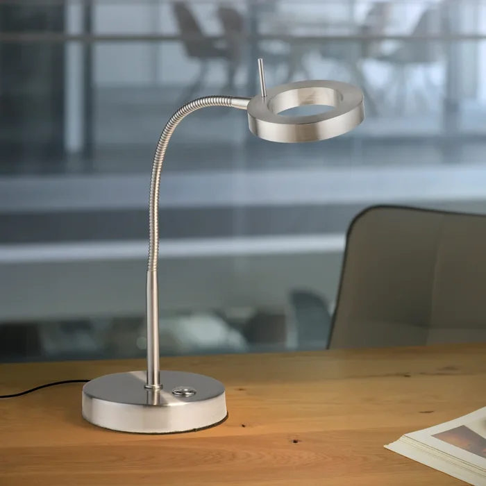 De mesa LED Hensko brazo flexible, dimmer táctil