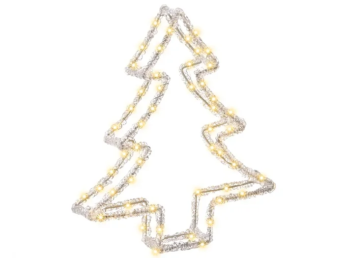 Decoración de exterior LED OLBOAN Árbol de Navidad 34 cm Blanco