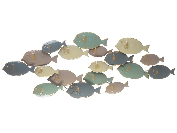 Decoración de pared Pez FERMIUM Metal 47 cm Multicolor