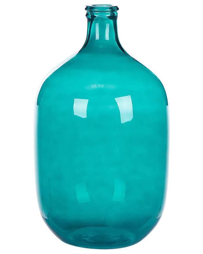 Decorative Vase SAMOSA Glass 48 cm Turquoise